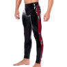 XRUB Latex Pantalon en latex Xrub avec Zip Avant/Arrière Noir-Rouge